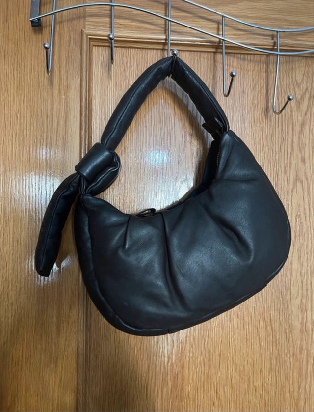 Bolso H&M Negro Cuero Hombro