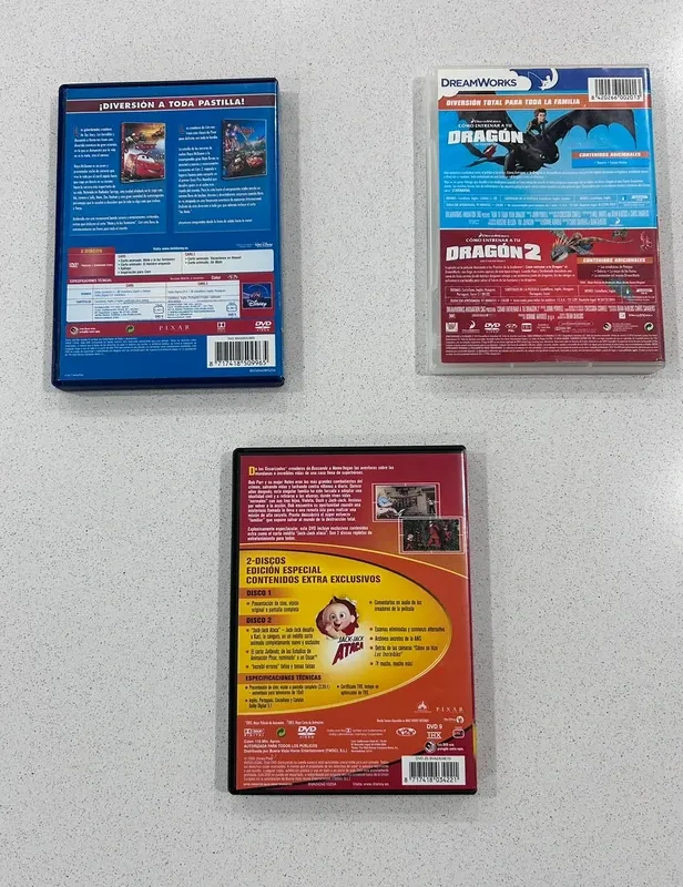 Lote 2 DVD Películas Animación (Español)
