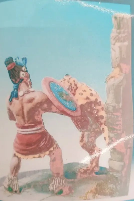 Kit resina Il Feudo 90mm Guerriero Inca vs Giaguar