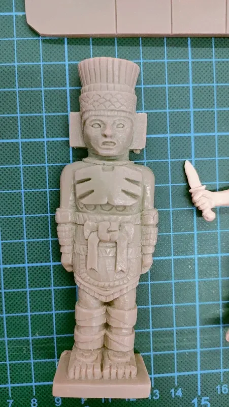 Kit resina Il Feudo 90mm Guerriero Inca vs Giaguar