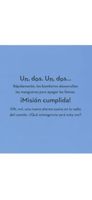 Libro infantil Un día con los bomberos.