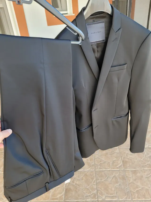 Traje Zara Negro Hombre