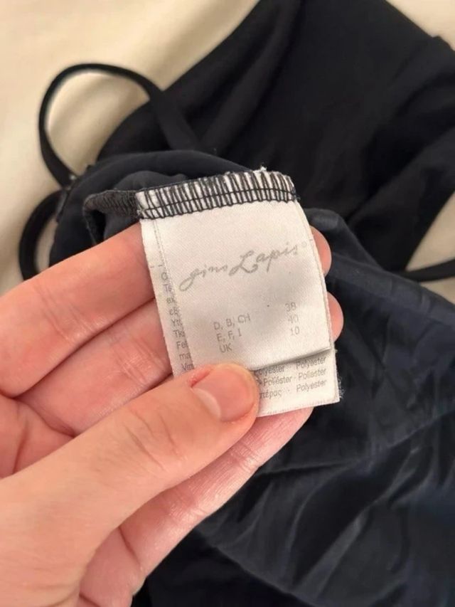 Bañador negro efecto cuero con detalle