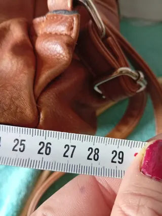 Bolso Mochila Piel Marrón más monedero piel