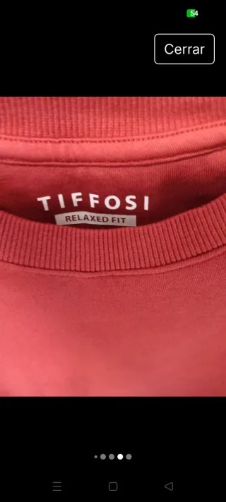 Sudadera  bourdeos Tiffosi con etiqueta