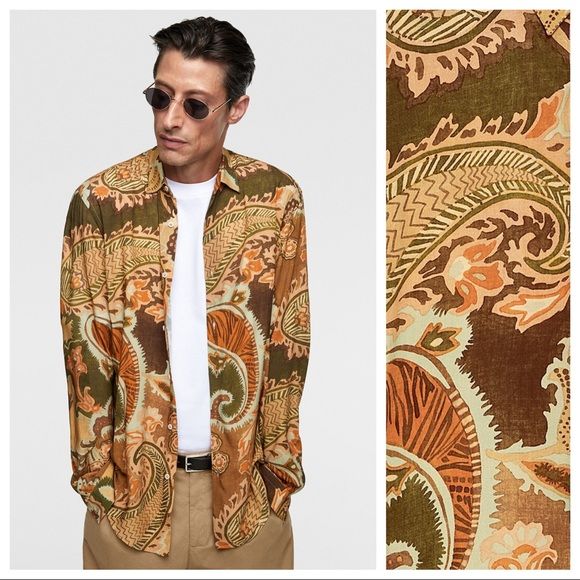 Camisa Zara Estampada Paisley