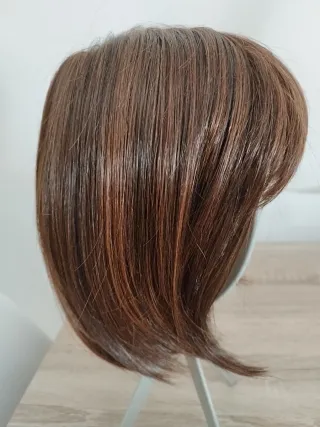 Peluca Monofilamento Cabello Sintético Marrón