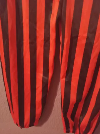 Pantalones de disfraz rayas naranja y negro