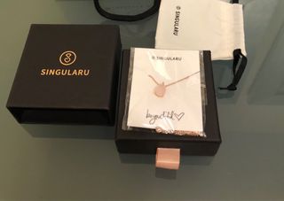 Collar Singularu Plata de Ley Rosa