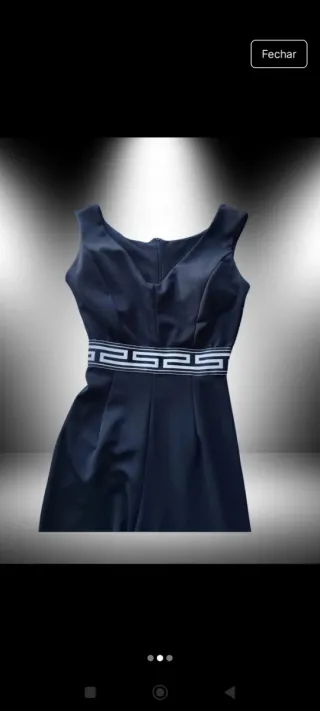 Macacão preto com detalhe grego