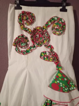 Falda flamenca volantes lunares