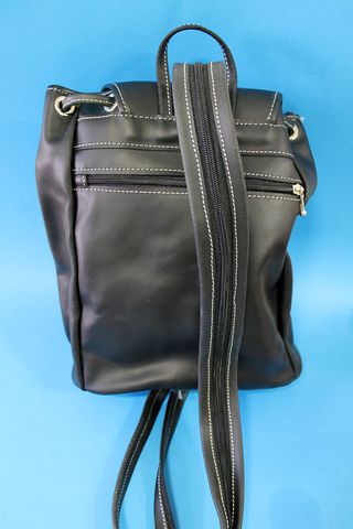 Bolso Morral Caza Piel Negro