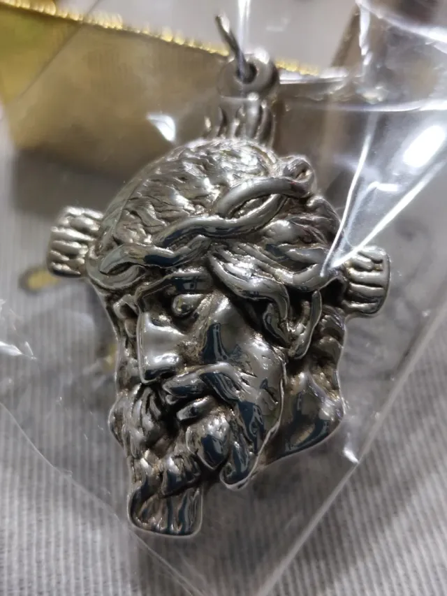 Colgante Cabeza Cristo Plata 925