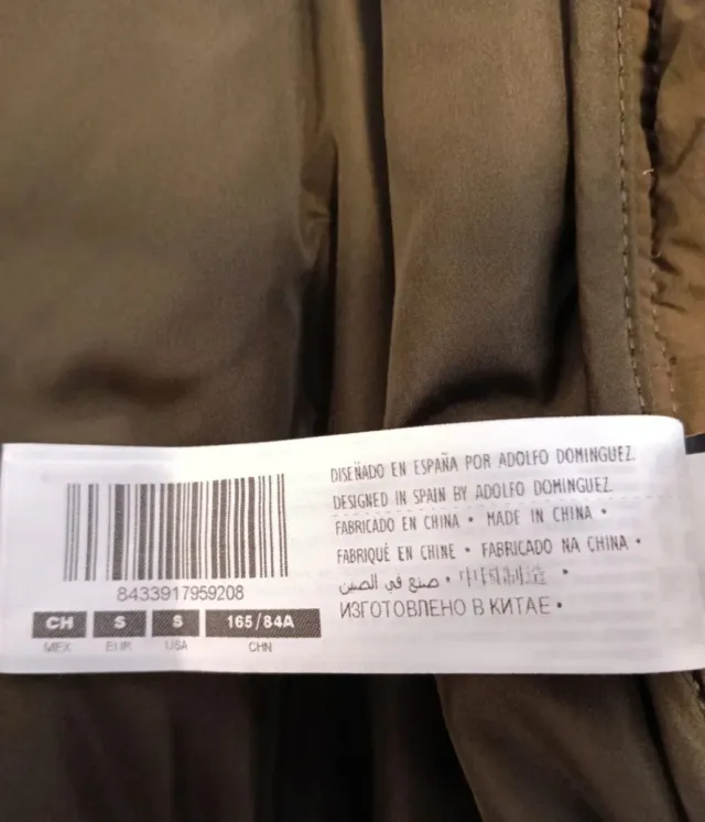 Cazadora Adolfo Domínguez verde hombre