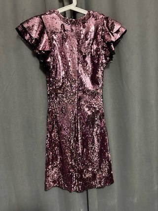 Vestido corto lentejuelas Zara XS