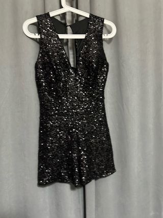 Mono corto negro lentejuelas