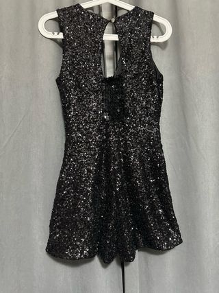 Mono corto negro lentejuelas