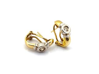 pendientes oro 18k con piedra con diamante