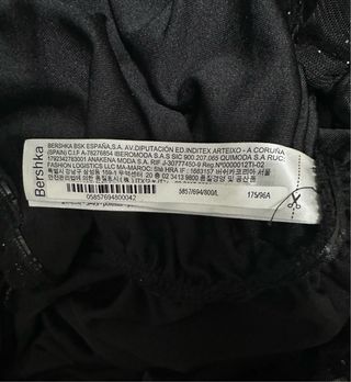 Vestido negro corto brillante