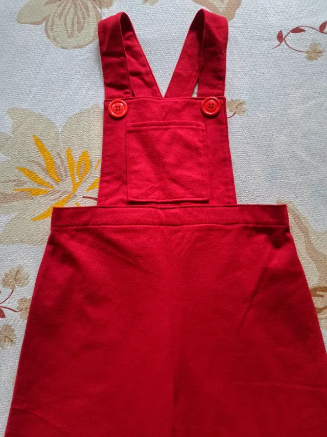 Salopette rossa taglia S/M