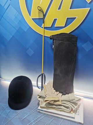 Conjunto material hípica o equitación + libros