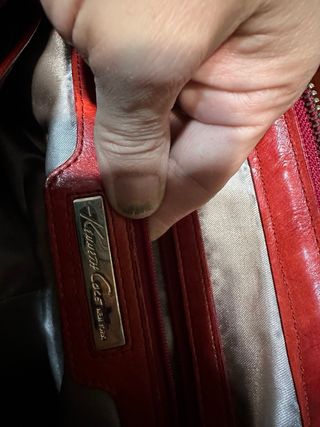 Bolso Kenneth Cole Rojo Piel