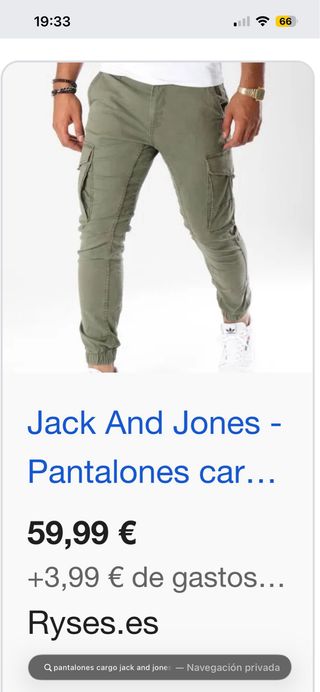 Pantalones cargo Jack & Jones verde oscuro