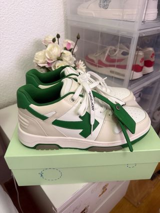 Off-White Zapatillas Blancas y Verdes
