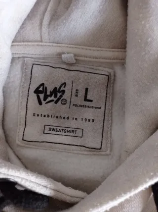 Sudadera beige con capucha