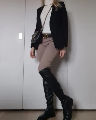 Stivali in pelle nera