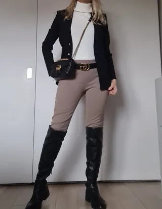 Stivali in pelle nera