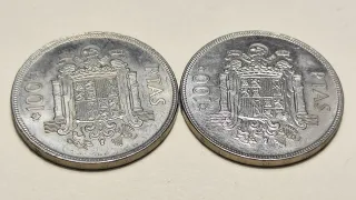 Lote 2 Monedas 100 Pesetas 1975 *76 Juan Carlos I