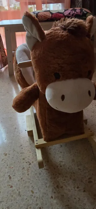 Balancín de madera de caballo para bebé