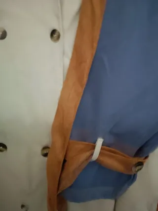 Gabardina Shein Mujer Talla 4XL Beige/Azul.