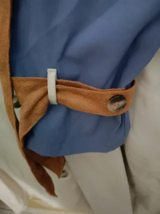 Gabardina Shein Mujer Talla 4XL Beige/Azul.