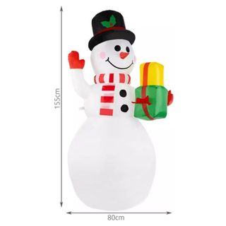 Pupazzo di Neve Gigante LED Muñeco Nieve Inflable