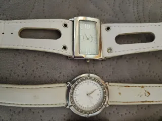 Lote 6Relojes Mujer Blanco y Plateado