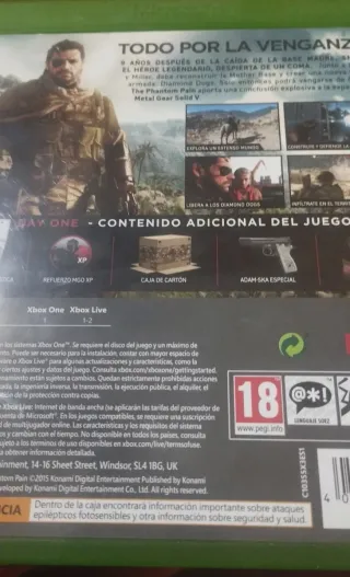 Metal Gear Solid V: The Phantom Pain Xbox One