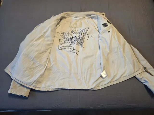 Cazadora Diesel estilo motero Beige
