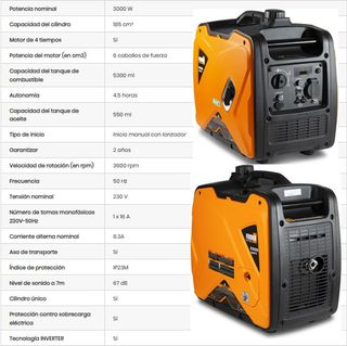 GENERADOR INVERTER 3300W Segunda Mano