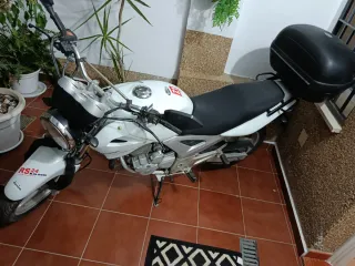 Honda CBF 250 Blanca con Baúl