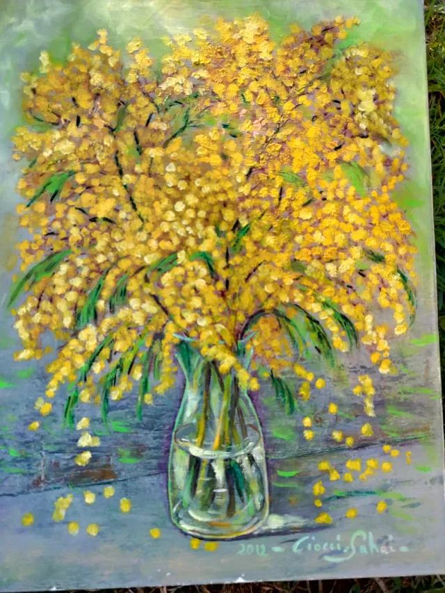 Quadro Mimosa con Cornice