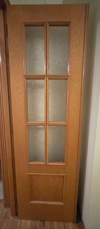 Puertas de madera con cristal
