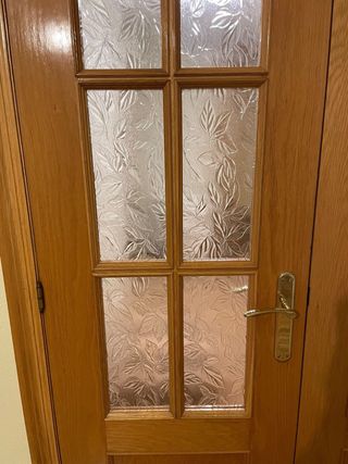 Puertas de madera con cristal