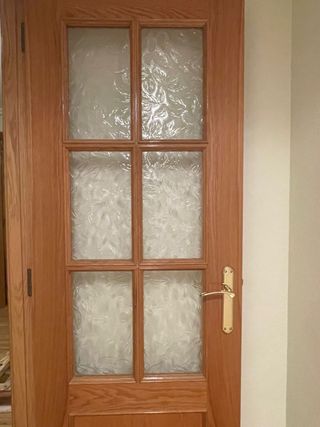 Puertas de madera con cristal