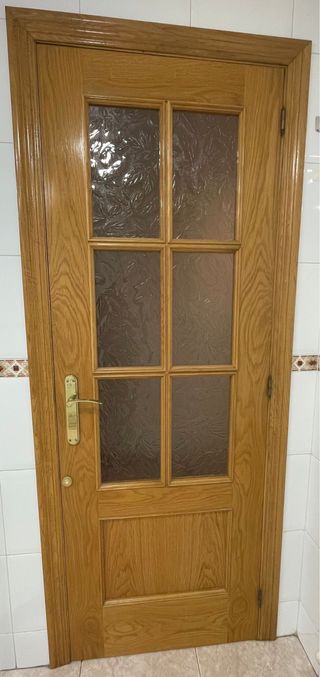 Puertas de madera con cristal