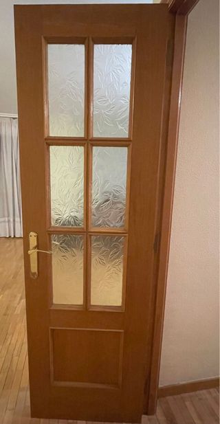 Puertas de madera con cristal