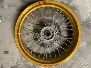 Llanta Supermotard Excel Dorada 16 pulgadas
