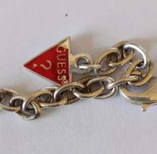 Collana Guess vintage logo GG argento