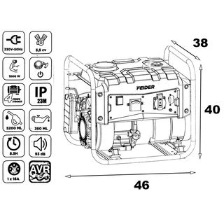 GENERADOR GASOLINA 1000W
